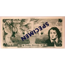 SLOVENIA 1989 . ONE 1 LIPA / TOLARJEV BANKNOTE . SPECIMEN